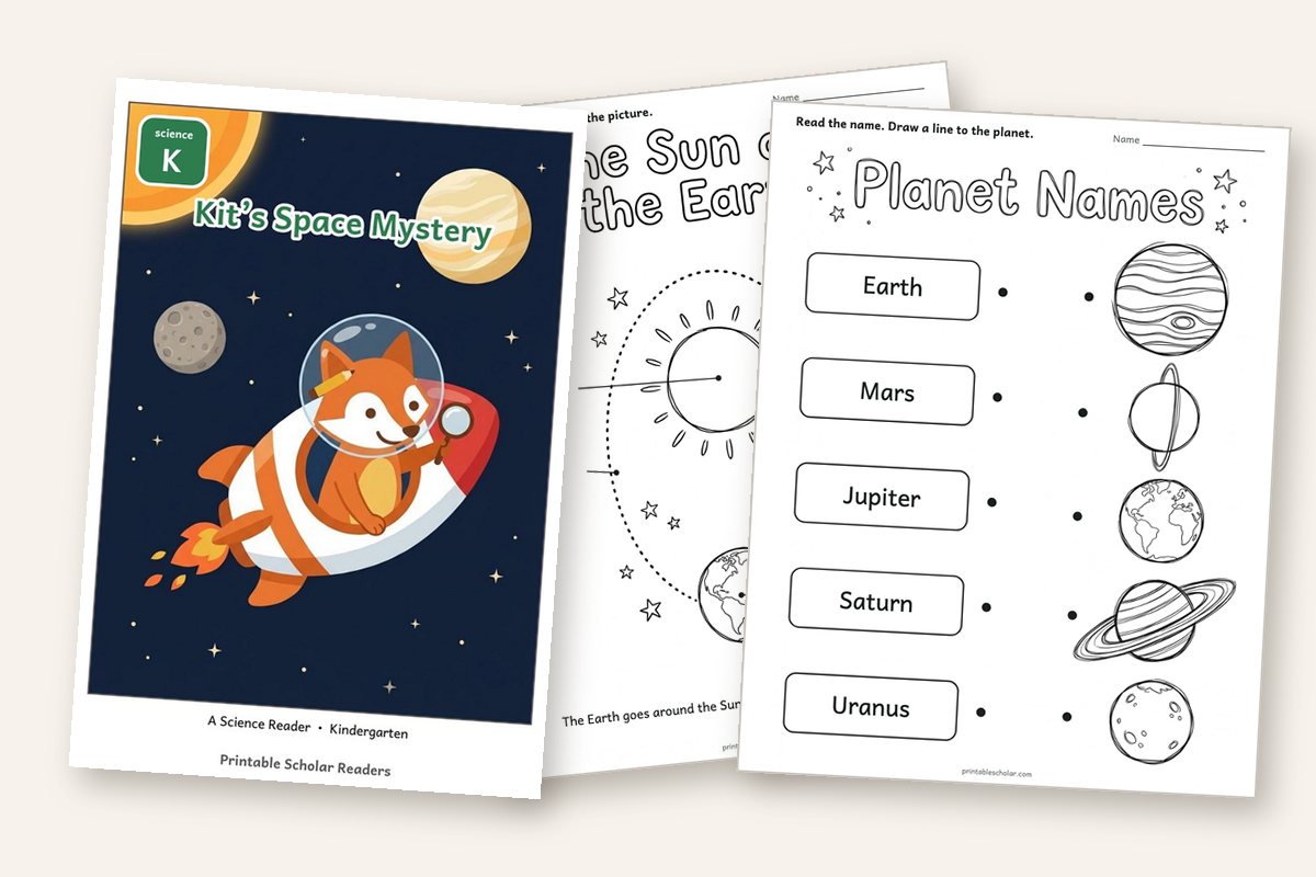 Solar System pack: the reader and worksheets