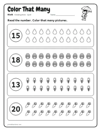 Color That Many worksheet