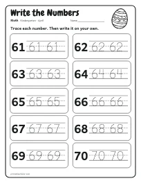 Write the Numbers worksheet