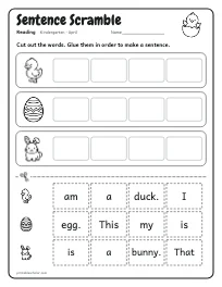 Sentence Scramble worksheet