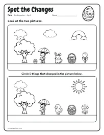 Spot the Changes worksheet