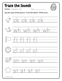 Trace the Sounds worksheet