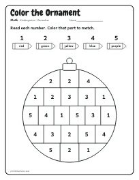 Color the Ornament worksheet