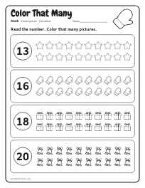 Color That Many worksheet