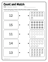 Count and Match worksheet