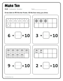 Make Ten worksheet