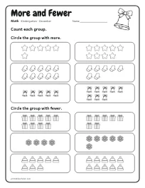More and Fewer worksheet