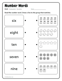 Number Words worksheet