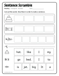 Sentence Scramble worksheet