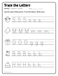 Trace the Letters worksheet