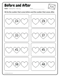 Before and After worksheet