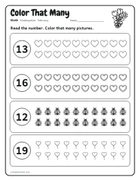 Color That Many worksheet