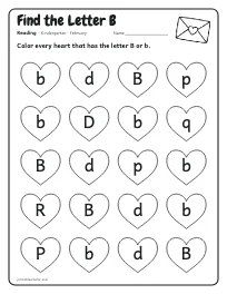 Find the Letter B worksheet