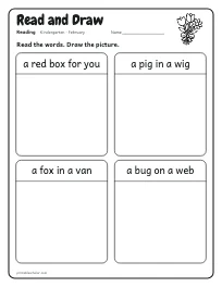 Read and Draw worksheet