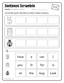 Sentence Scramble worksheet