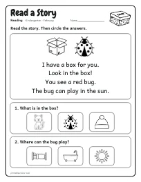 Read a Story worksheet
