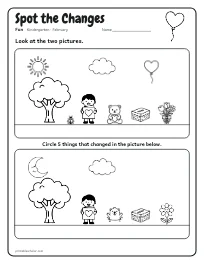 Spot the Changes worksheet