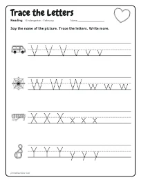Trace the Letters worksheet