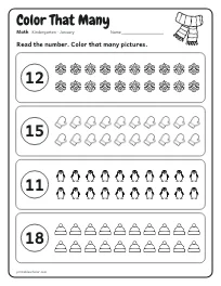 Color That Many worksheet