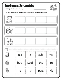 Sentence Scramble worksheet