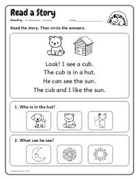 Read a Story worksheet