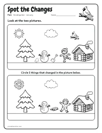 Spot the Changes worksheet