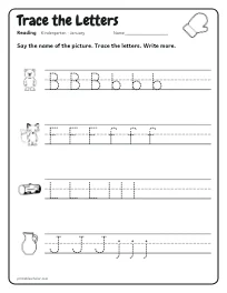 Trace the Letters worksheet