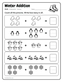 Winter Addition worksheet
