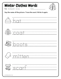 Winter Clothes Words worksheet
