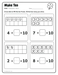 Make Ten worksheet