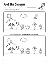 Spot the Changes worksheet