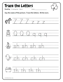 Trace the Letters worksheet