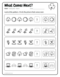 What Comes Next? worksheet