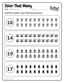 Color That Many worksheet