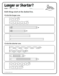 Longer or Shorter? worksheet