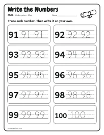 Write the Numbers worksheet
