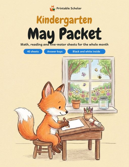 Kindergarten May Packet cover