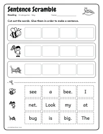 Sentence Scramble worksheet