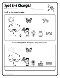 Spot the Changes worksheet