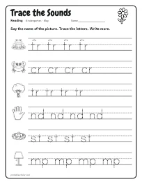 Trace the Sounds worksheet