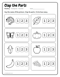 Clap the Parts worksheet