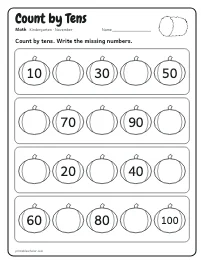 Count by Tens worksheet
