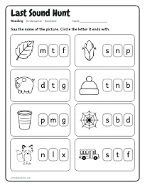 Last Sound Hunt worksheet