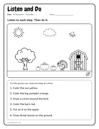 Listen and Do worksheet