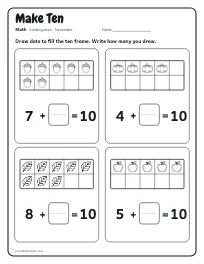 Make Ten worksheet