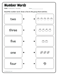 Number Words worksheet