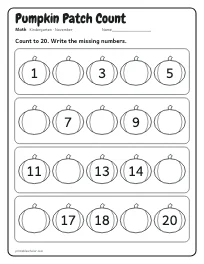 Pumpkin Patch Count worksheet