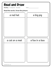 Read and Draw worksheet