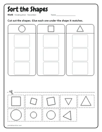 Sort the Shapes worksheet