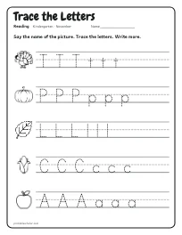 Trace the Letters worksheet